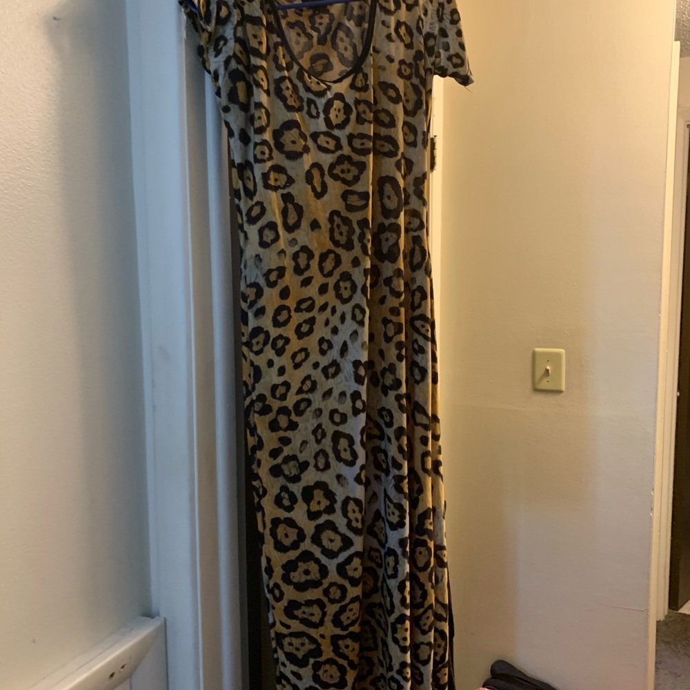 Short sleeve printed sun dress